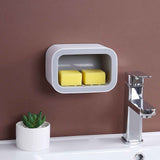 Darrahopens Home & Garden > Kitchenware > Food Storage Seasoning Box Wall Mount Multi Grid Seasoning Storage Container Kitchen Seasoning Jar Combination Set 2 Container Gray with 2 Spoons