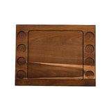 Darrahopens Home & Garden > Kitchenware > Food Storage Serving Tray Double Sided Charcuterie Board 8 Sauce Cups Gift