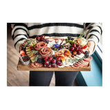 Darrahopens Home & Garden > Kitchenware > Food Storage Serving Tray Double Sided Charcuterie Board 8 Sauce Cups Gift