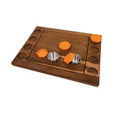 Darrahopens Home & Garden > Kitchenware > Food Storage Serving Tray Double Sided Charcuterie Board 8 Sauce Cups Gift