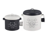 Darrahopens Home & Garden > Kitchenware > Food Storage Set 2 Metal Pet Food Storage Tin 30x27cm