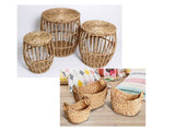 Darrahopens Home & Garden > Kitchenware > Food Storage Set 6 Water Hyacinth Storage Table & Baskets 50cm