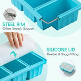 Darrahopens Home & Garden > Kitchenware > Food Storage Silicone Freezer Containers with Lids - Bouillon Cube Trays - Large Ice Cube Trays - Easy Meal Prep Kitchen Storage Containers - Freezer Storage Containers for Stock, Sauces & Bouillons - 1 Pack