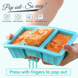 Darrahopens Home & Garden > Kitchenware > Food Storage Silicone Freezer Containers with Lids - Bouillon Cube Trays - Large Ice Cube Trays - Easy Meal Prep Kitchen Storage Containers - Freezer Storage Containers for Stock, Sauces & Bouillons - 1 Pack