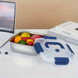 Darrahopens Home & Garden > Kitchenware > Food Storage Silver 4PCS stainless steel food storage containers,airtight containers,meal prep containers,stackable food storage,Australian kitchen,leakproof food containers,reusable lunch containers