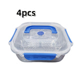 Darrahopens Home & Garden > Kitchenware > Food Storage Silver 4PCS stainless steel food storage containers,airtight containers,meal prep containers,stackable food storage,Australian kitchen,leakproof food containers,reusable lunch containers