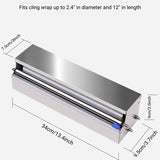 Darrahopens Home & Garden > Kitchenware > Food Storage Silver Blue Stainless Steel Cling Wrap Dispenser, Kitchen Storage, Food Storage, Cling Wrap Holder, High-Quality Kitchen Accessory, Australian Kitchen, Wrap Dispenser