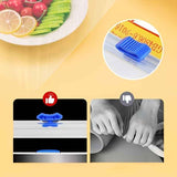 Darrahopens Home & Garden > Kitchenware > Food Storage Silver Blue Stainless Steel Cling Wrap Dispenser, Kitchen Storage, Food Storage, Cling Wrap Holder, High-Quality Kitchen Accessory, Australian Kitchen, Wrap Dispenser