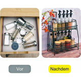 Darrahopens Home & Garden > Kitchenware > Food Storage Spice Rack 2 Layer Metal Spice Rack Large Vertical Spice Rack