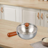 Darrahopens Home & Garden > Kitchenware > Food Storage Stainless steel breakfast bowl - Small walnut wood pot for one person - Suitable for fruit salad, yoghurt and muesli (13cm bowl with lid, spoon)