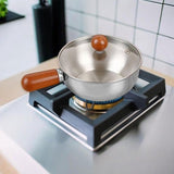 Darrahopens Home & Garden > Kitchenware > Food Storage Stainless steel breakfast bowl - Small walnut wood pot for one person - Suitable for fruit salad, yoghurt and muesli (13cm bowl with lid, spoon)