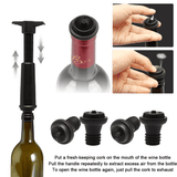 Darrahopens Home & Garden > Kitchenware > Food Storage Vacu Vin Wine Saver Pump with Stoppers Black Keeps Wine Fresh