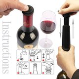 Darrahopens Home & Garden > Kitchenware > Food Storage Vacu Vin Wine Saver Pump with Stoppers Black Keeps Wine Fresh