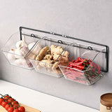 Darrahopens Home & Garden > Kitchenware > Food Storage Wall Mounted Storage Container 3 Layer Wall Hanging Kitchen Storage Box for Garlic Ginger Onion Horizontal Hanging In Australia - Darrahopens
