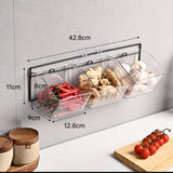 Darrahopens Home & Garden > Kitchenware > Food Storage Wall Mounted Storage Container 3 Layer Wall Hanging Kitchen Storage Box for Garlic Ginger Onion Horizontal Hanging In Australia - Darrahopens