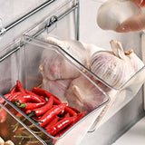 Darrahopens Home & Garden > Kitchenware > Food Storage Wall Mounted Storage Container 3 Layer Wall Hanging Kitchen Storage Box for Garlic Ginger Onion Horizontal Hanging In Australia - Darrahopens