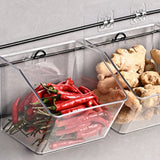 Darrahopens Home & Garden > Kitchenware > Food Storage Wall Mounted Storage Container 3 Layer Wall Hanging Kitchen Storage Box for Garlic Ginger Onion Horizontal Hanging In Australia - Darrahopens