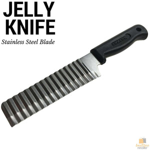 Darrahopens Home & Garden > Kitchenware JELLY KNIFE Stainless Steel Blade Potato Vegetable Crinkle Wavy Cutter Slicer