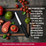 Darrahopens Home & Garden > Kitchenware > Kitchen Knives 6x Victorinox Standard Wavy Edge Steak and Tomato Knife - Black