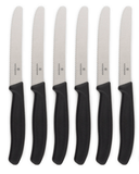 Darrahopens Home & Garden > Kitchenware > Kitchen Knives 6x Victorinox Standard Wavy Edge Steak and Tomato Knife - Black