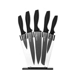 Darrahopens Home & Garden > Kitchenware > Kitchen Knives 7-Piece Kitchen Knife Set with Sharpener, Stainless Steel Non-Stick Blades