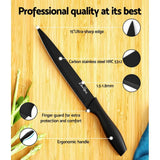 Darrahopens Home & Garden > Kitchenware > Kitchen Knives 7-Piece Kitchen Knife Set with Sharpener, Stainless Steel Non-Stick Blades
