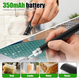 Darrahopens Home & Garden > Kitchenware > Kitchen Knives Electric Hot Knife Heat Tool – Portable Ceramic Heated Tip Pen with 2 Extra Blades, Cordless Rechargeable Cutting Tool Kit for Soap, Candle, Honey, and Plastic In Australia - Darrahopens
