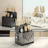Darrahopens Home & Garden > Kitchenware > Kitchen Knives Gray kitchen knife storage rack, kitchen utensils organizer, knife holder, kitchen storage solution, high-quality kitchen rack, knife block organizer, countertop knife rack, Australian kitchen storage, kitchen tool organizer