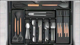 Darrahopens Home & Garden > Kitchenware > Kitchen Knives kitchen utensil set, organizer tray, wooden look handles, stainless steel utensils, heat resistant kitchen tools, Australian kitchenware, home cook essentials, non-stick safe utensils, kitchen drawer organizer, cooking utensils set