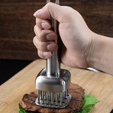 Darrahopens Home & Garden > Kitchenware > Kitchen Knives Silver White meat tenderizer, stainless steel, kitchen tool, tender meat, cooking essential, Australian kitchen, beef tenderizer, chicken tenderizer, marinating tool, kitchen gadget