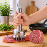 Darrahopens Home & Garden > Kitchenware > Kitchen Knives Silver White meat tenderizer, stainless steel, kitchen tool, tender meat, cooking essential, Australian kitchen, beef tenderizer, chicken tenderizer, marinating tool, kitchen gadget