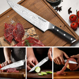 Darrahopens Home & Garden > Kitchenware > Kitchen Knives Warmot 3-Piece High Carbon Stainless Steel Cooking Knife Triple Riveted Handle with Gift Box(997-3)