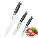 Darrahopens Home & Garden > Kitchenware > Kitchen Knives Warmot 3-Piece High Carbon Stainless Steel Ultra Chef Knife Set with Gift Box (317-3)