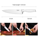 Darrahopens Home & Garden > Kitchenware > Kitchen Knives Warmot 3 Piece Ultra Sharp Chefs Knife Set with Gift Box (888-3)