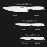 Darrahopens Home & Garden > Kitchenware > Kitchen Knives Warmot 3 Piece Ultra Sharp Chefs Knife Set with Gift Box (888-3)