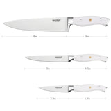 Darrahopens Home & Garden > Kitchenware > Kitchen Knives Warmot 3-Piece Ultra Sharp Chefs Knife Set with Gift Box (956-3)