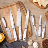 Darrahopens Home & Garden > Kitchenware > Kitchen Knives Warmot 7-Piece Ultra Sharp Chefs Knife Set with Gift Box (888-7)