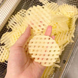 Darrahopens Home & Garden > Kitchenware > Kitchen Utensils 1 Pcs Potato Lattice Maker, Wooden Wavy Chopper, Potato Slicers, Vegetable Chopper, Multi-Functional Cucumber Slicers,35*10cm,Orange In Australia - Darrahopens