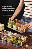 Darrahopens Home & Garden > Kitchenware > Kitchen Utensils 1-Piece 8-Compartment Snack Tray, BPA-Free Plastic Food-Grade Snack Organizer, Perfect for Nuts, Fruits, Candies, Potato Chips - Elegant Gold Decor for Home Entertainment, Party Snack Table Decoration, Party Snack Storage Box | Gold-Plated Tray