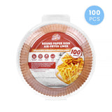 Darrahopens Home & Garden > Kitchenware > Kitchen Utensils 100 Pcs 20cm Round Disposable Unbleached Silicone Paper Dish Air-fryer Liner