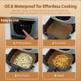Darrahopens Home & Garden > Kitchenware > Kitchen Utensils 100 Pcs 20cm Square Disposable Unbleached Silicone Paper Dish Air-fryer Liner