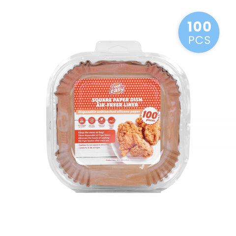 Darrahopens Home & Garden > Kitchenware > Kitchen Utensils 100 Pcs 20cm Square Disposable Unbleached Silicone Paper Dish Air-fryer Liner