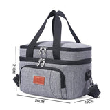 Darrahopens Home & Garden > Kitchenware > Kitchen Utensils 10L Insulated Lunch Bag Waterproof Cooler Bag with Strap for Picnic Work Travel