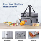 Darrahopens Home & Garden > Kitchenware > Kitchen Utensils 10L Insulated Lunch Bag Waterproof Cooler Bag with Strap for Picnic Work Travel
