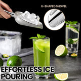 Darrahopens Home & Garden > Kitchenware > Kitchen Utensils 12 oz (approx. 340.2 g) Stainless Steel Refrigerator Ice Scoop – Dishwasher safe metal scoop with long handle for ice makers, buckets, dog food, flour, and jars – perfect for bars, parties, and weddings