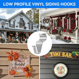 Darrahopens Home & Garden > Kitchenware > Kitchen Utensils 12 Pack No Hole Vinyl Siding Hooks, Heavy Duty Stainless Steel Siding Hangers for Outdoor Decor, Easy Install Wall Mount Clips for Lights Wreaths (Silver)