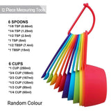 Darrahopens Home & Garden > Kitchenware > Kitchen Utensils 12PCS Plastic Measuring Spoon and Cup Set Baking Tools for Cake Milk Powder