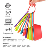 Darrahopens Home & Garden > Kitchenware > Kitchen Utensils 12PCS Plastic Measuring Spoon and Cup Set Baking Tools for Cake Milk Powder