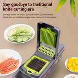 14-in-1 Vegetable Chopper (11 Blades+Square Tool)