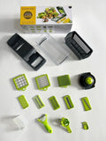 Darrahopens Home & Garden > Kitchenware > Kitchen Utensils 14-in-1 Vegetable Chopper (11 Blades+Square Tool)